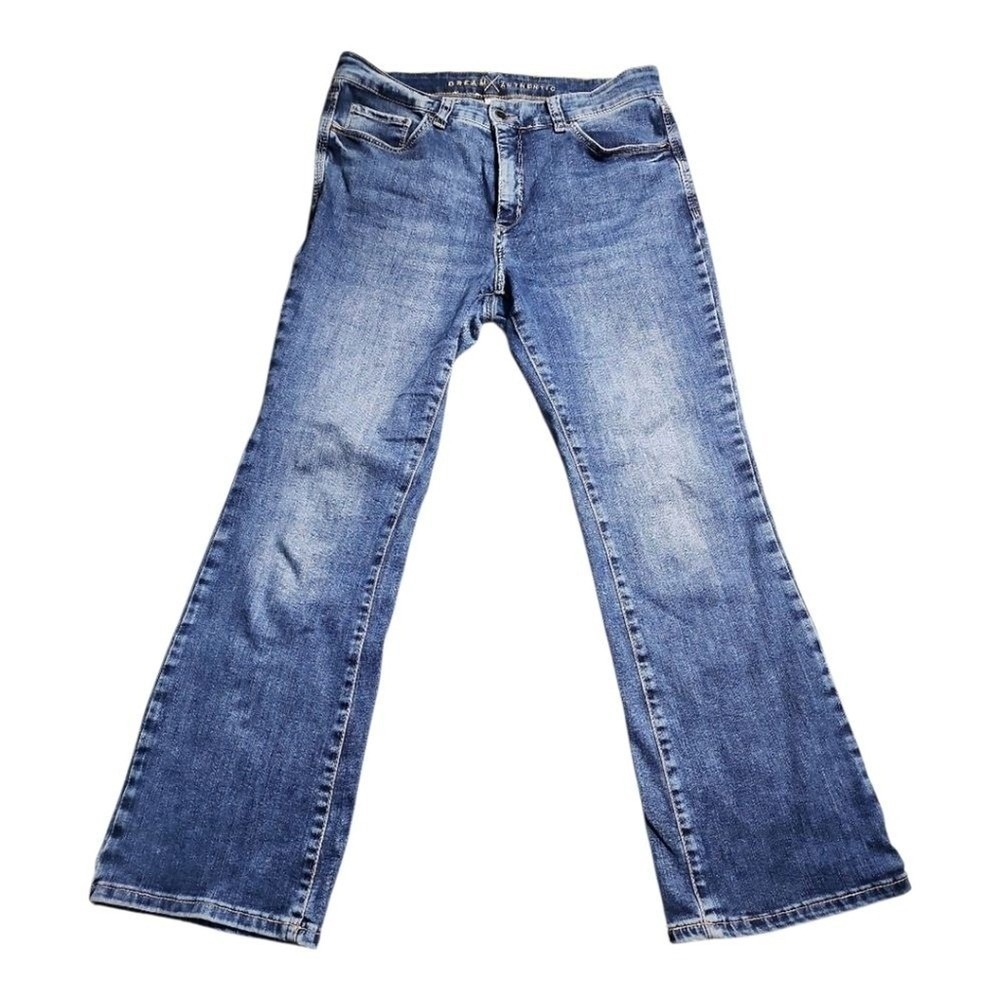 MAC Dream Authentic Straight Leg Jeans Women 32 Medium Wash Stretch Denim Casual